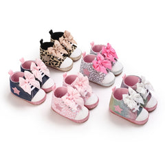 Comfortable Lace Up Sneakers for Baby Girls Lightweight Non Slip Shoes