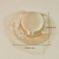 French Style Veil Wedding Hat Fascinator Hats Vintage Tea Party