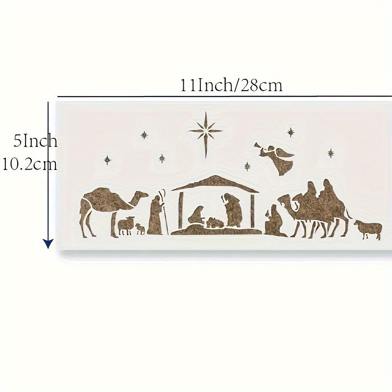 Plastic Nativity Of Jesus Stencil Christmas Drawing Template
