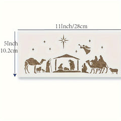 Plastic Nativity Of Jesus Stencil Christmas Drawing Template
