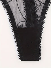 Sexy Lace Mesh Thongs Semi sheer Panties