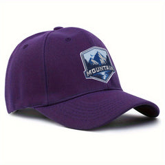 Mountain Embroidery Peaked Cap Soft Top Summer Multicolor Hat Mens Peaked Cap