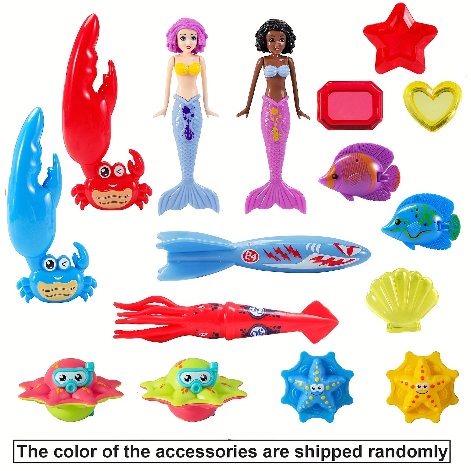 Summer Pool Mermaid Diving Toy Gemstone Bath Toy Swimming Fun