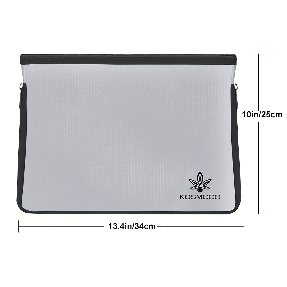WESSLECO Fireproof Money Jewelry Valuables File Folder Cash Pouch Document Bag