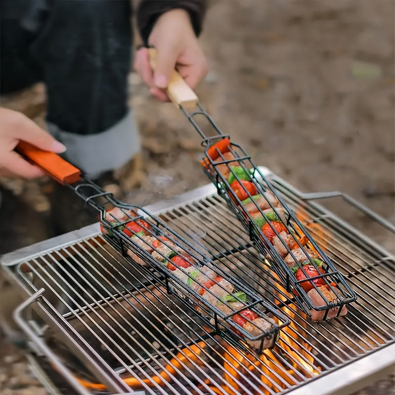 Portable BBQ Grilling Basket Nonstick Barbecue Grill Tool