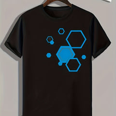 Geometric Pattern Print Men's Sports T-shirt