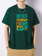Men's Cotton Graphic Crew Neck Active T shirt