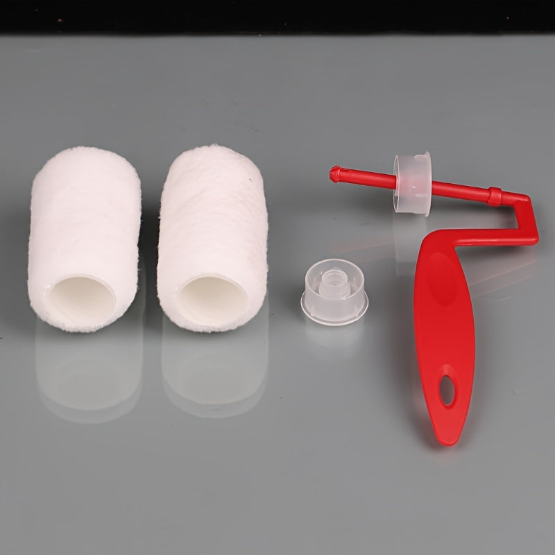 2 Sets Replaceable Roller Head 7.62 cm Mini Polyester Roller Brush