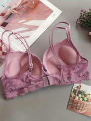 Double Strap Lace Push Up Bra for Women