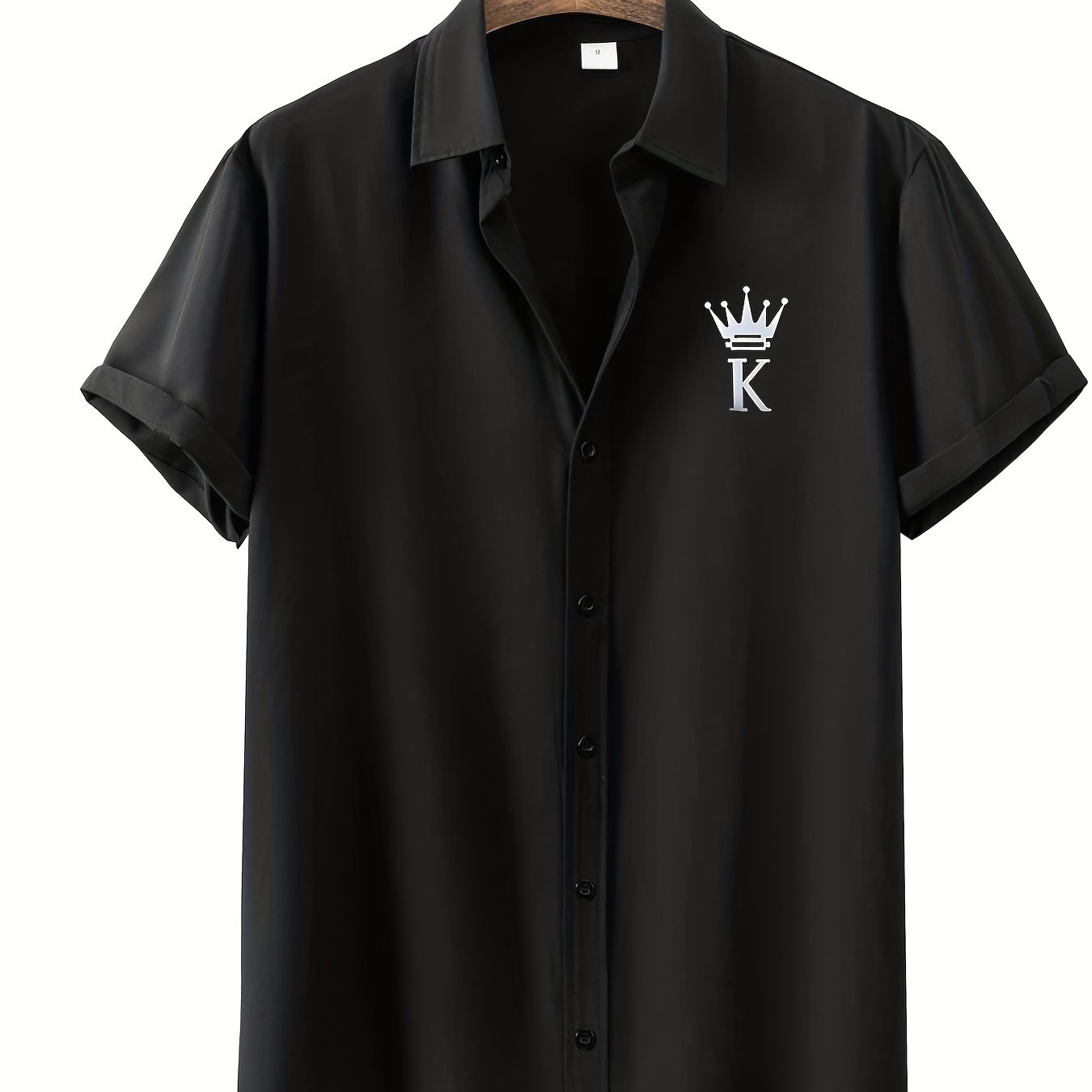 K & Crown Print Short Sleeve Shirt for Vacation