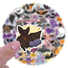 60pcs Cartoon Animals Bat Stickers Vinyl PVC Decorations For Party Supplies Gift