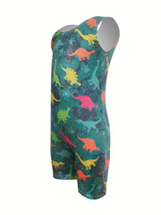 Girls Dino Camo Gymnastics Suit for Sports Dance