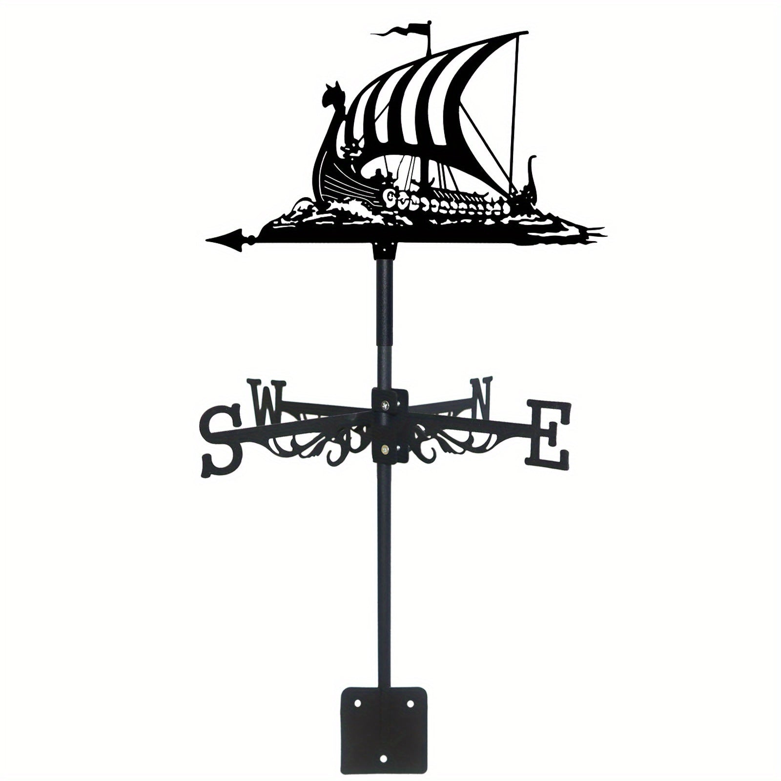 Roof Animal Sailboat Weathervane Metal Wind Vane Indicator