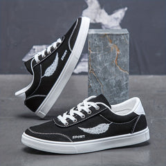 Men's Leaf Pattern Lace up Sneakers Breathable Skate Shoes