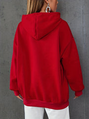 Paris Print Kangaroo Pocket Hoodie Long Sleeve Hoodies Sweatshirt