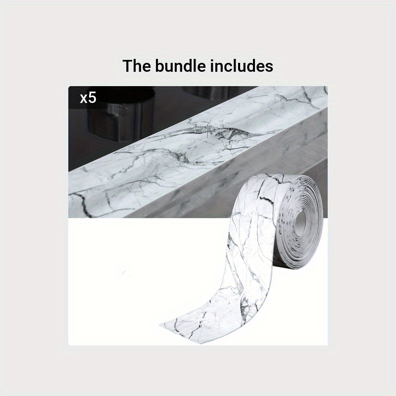 Waterproof Marble Pattern Tape Anti Mildew Caulk Strip