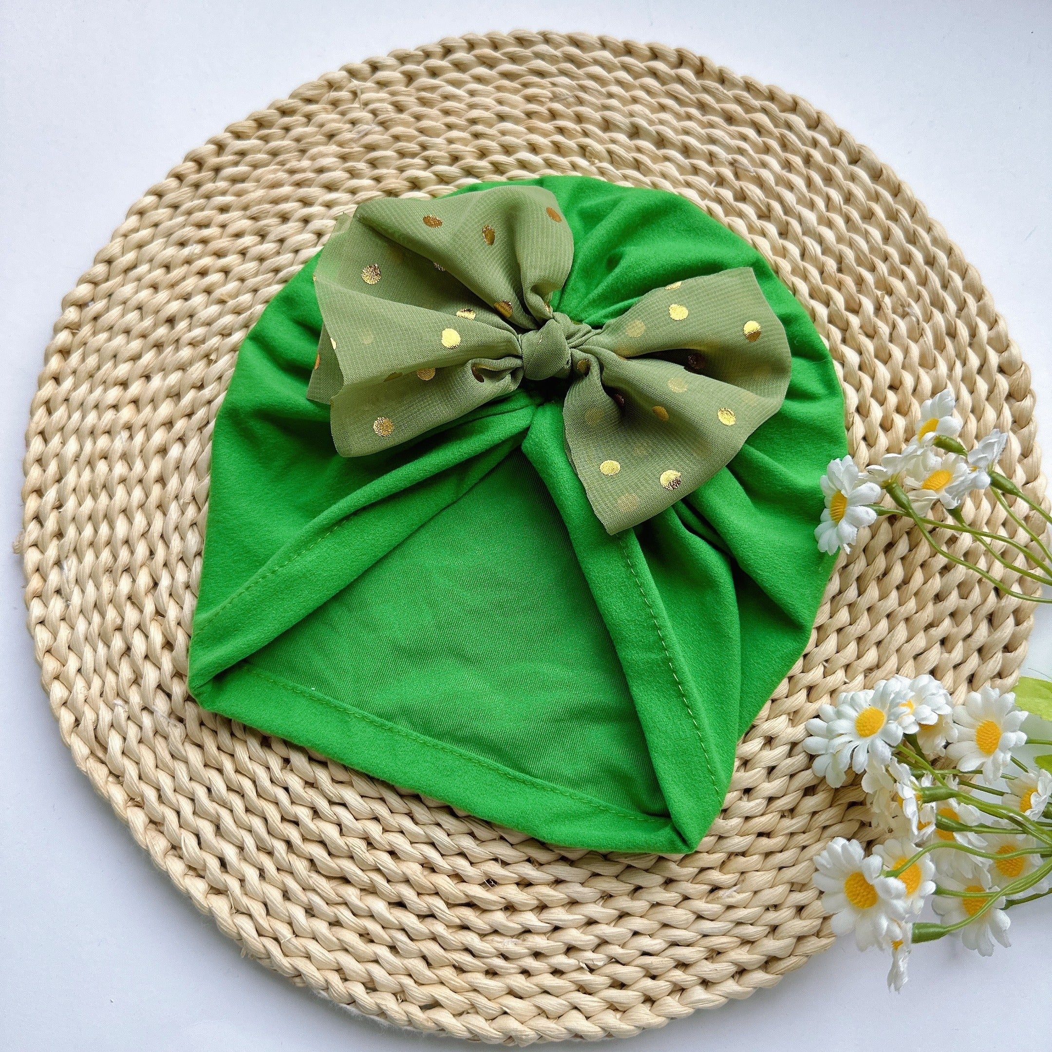 Soft Bowtie Baby Hat for Newborns Spring Summer Thin Headband