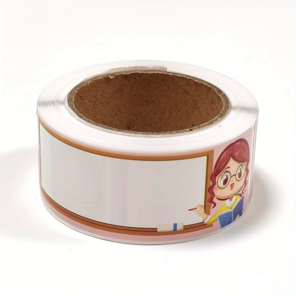 120pcs Roll Cartoon Name Stickers Self Adhesive