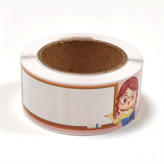 120pcs Roll Cartoon Name Stickers Self Adhesive