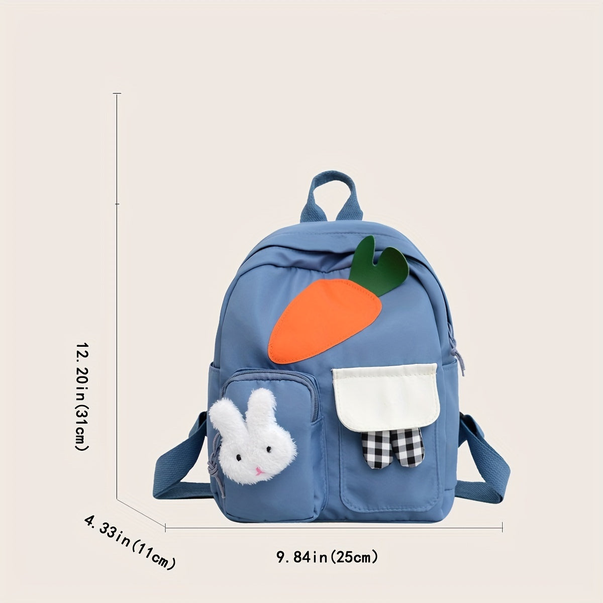Cartoon Bunny Carrot Schoolbags for Kids