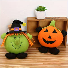 Spooky Halloween Character Toy Pumpkin And Monster Plush Decor