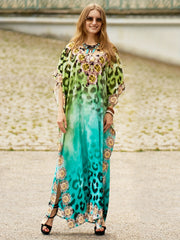 Boho Leopard Print Cover Up Dress