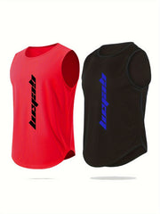 Men's Solid Tank Top Quick Dry Mid Stretch Sleeveless Shirt
