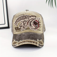 Breathable Shark Embroidery Baseball Cap for Men & Women