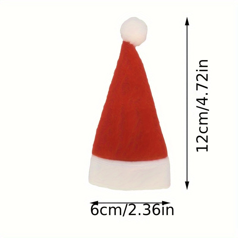 12pcs Mini Christmas Wine Bottle Hat Decoration