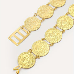 Metal Tassel Round Waist Chain for Dance Party Ethnic Waistband