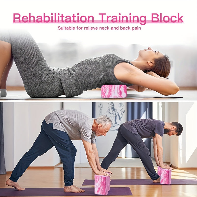 2pcs Non Slip Yoga Foam Bricks Lightweight Exercise Pilates Fitness Training