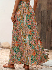 Boho High Waist Split Skirt for Spring & Summer