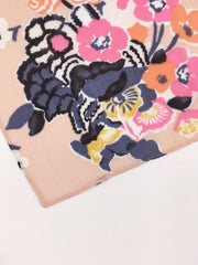 Floral Print Batwing Sleeve Plus Size Beach Kimono Cover Up