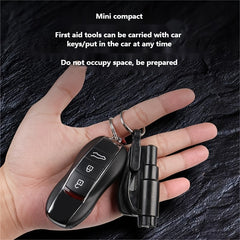 Mini Car Emergency Hammer Seat Belt Cutter Keychain