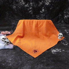 Halloween Witch Bandana Orange Cartoon Print Square Scarf Hip Hop Neckerchief