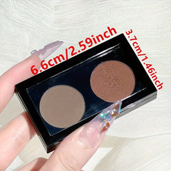 Matte 2-Color Eyeshadow Palette Cement Gray Smokey Cold Tone Punk Gothic Makeup