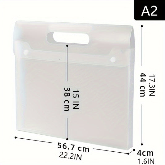 Colorful Transparent File Folder A2 A3 A4 Plastic Portable Folder