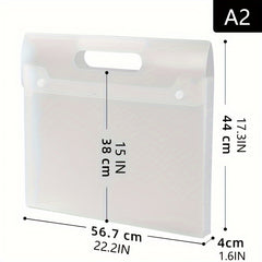 Colorful Transparent File Folder A2 A3 A4 Plastic Portable Folder