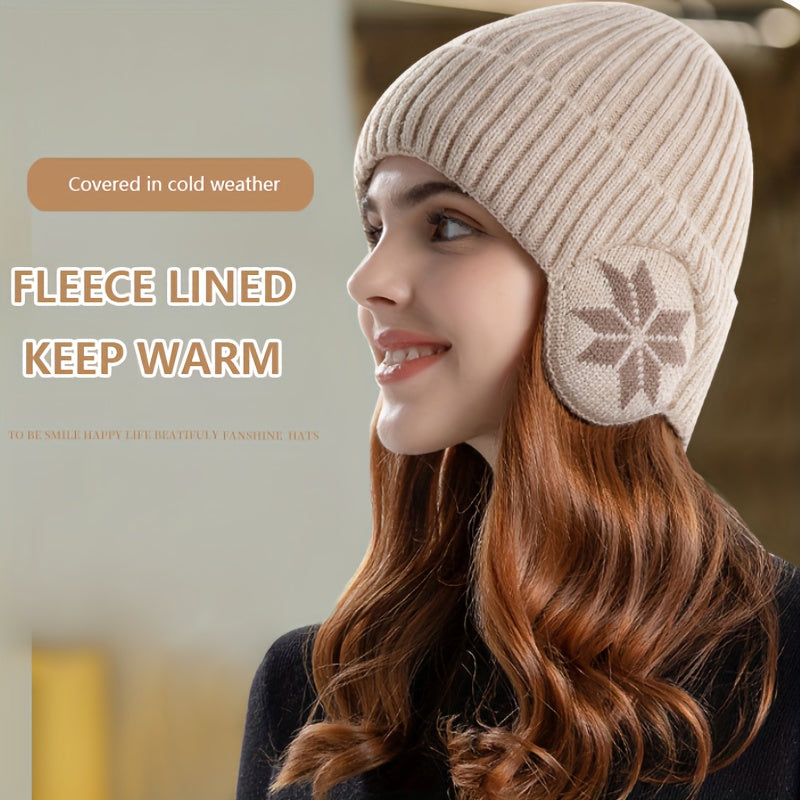 Thickened Velvet Knitted Woolen Hats for Winter, Ear Protection