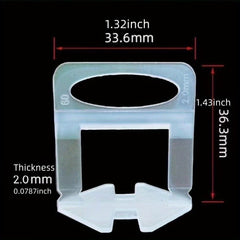 100pcs Tile Leveling Clips 2mm Tile Leveling Spacer Tile Leveling System