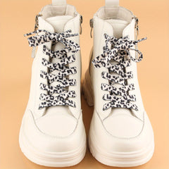 Leopard Print Flat Laces Polyester Colorful Webbing