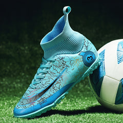 Men's High Top Turf Football Boots Outdoor Soccer Cleats