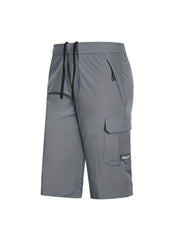 Men's Rapid Dry Pocket Cargo Shorts - Comfy Drawstring Shorts