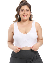 Seamless Plus Size Sports Bra w/ Pads High Stretch Solid Bra
