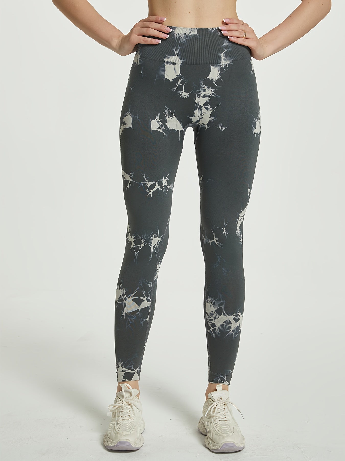 Light Grey Tie Dye Running Pants