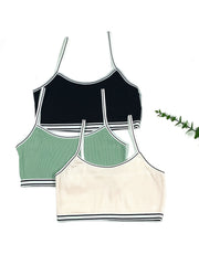3pcs Kids Cotton Elastic Underwear Girl's Vests Pop Bra Outfits