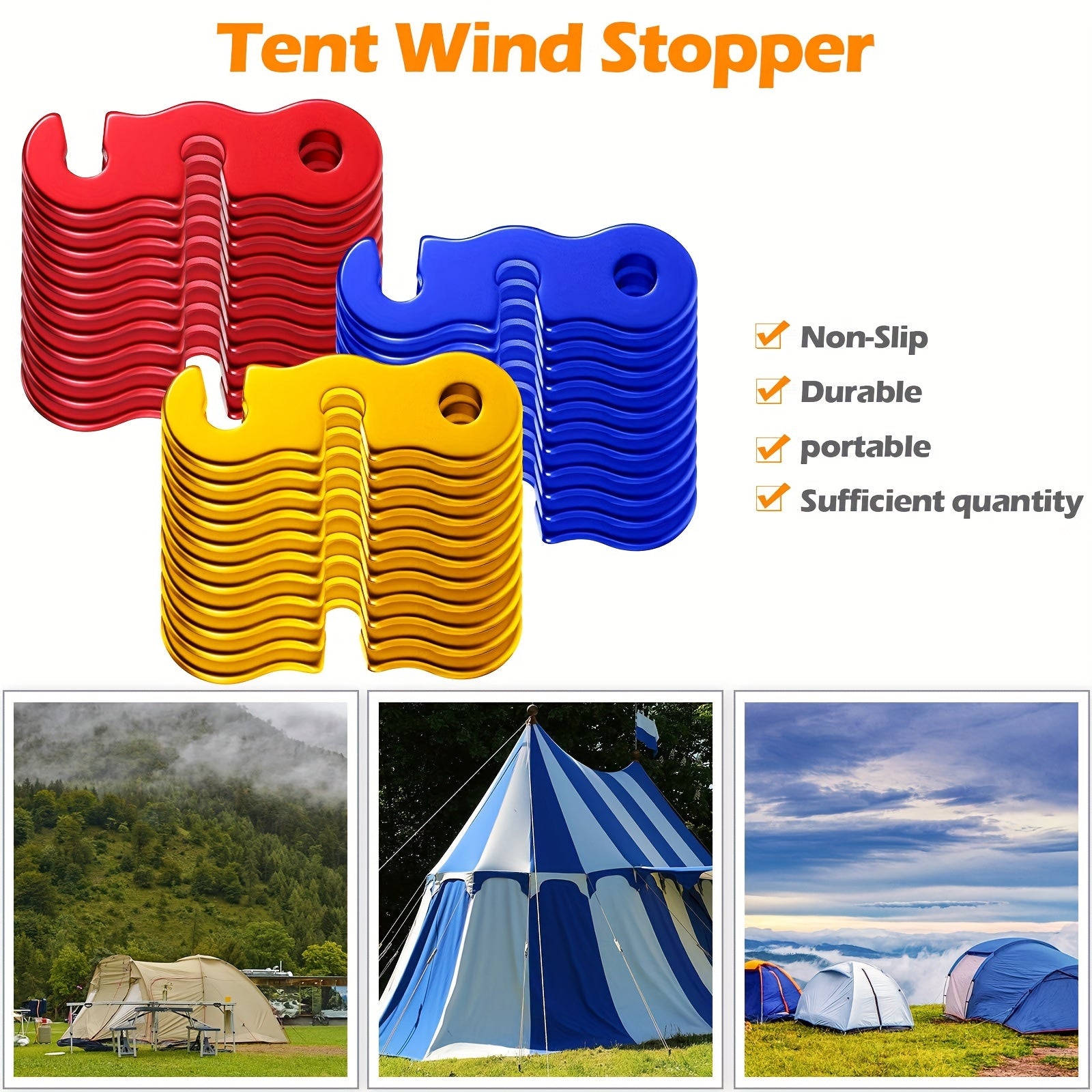 30pcs Aluminum Guyline Cord Adjusters for Camping Hiking Back