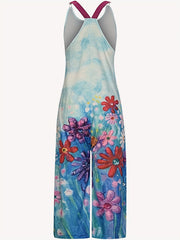 Floral Wide Leg Jumpsuit Spring & Summer Women's Clothing