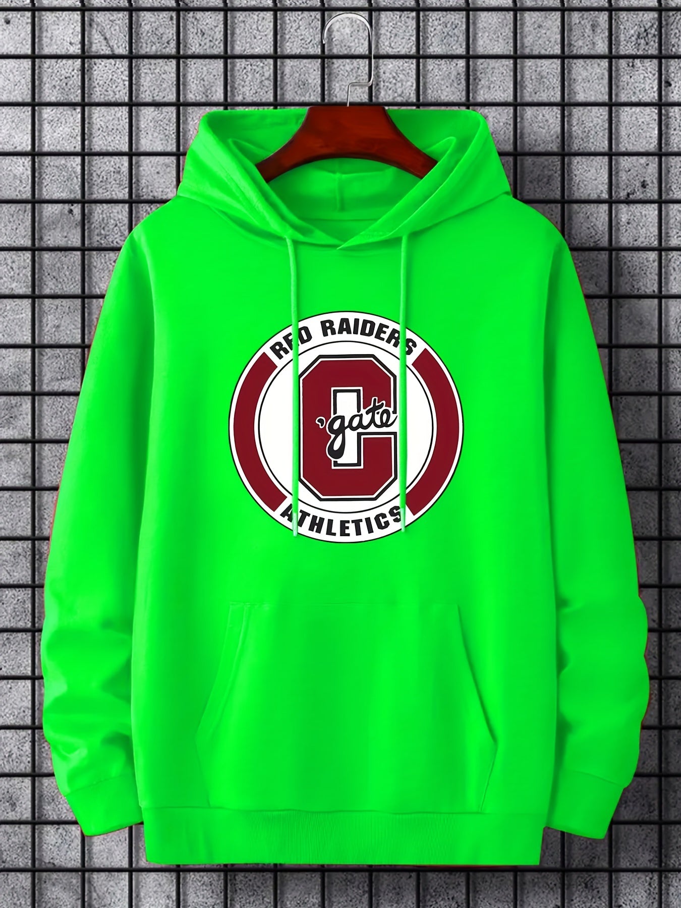 Retro Letter Pattern Print Hoodie For Men