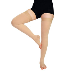Medical Thigh High Compression Stockings 20-30 mmHg Open Toe For Men & Women